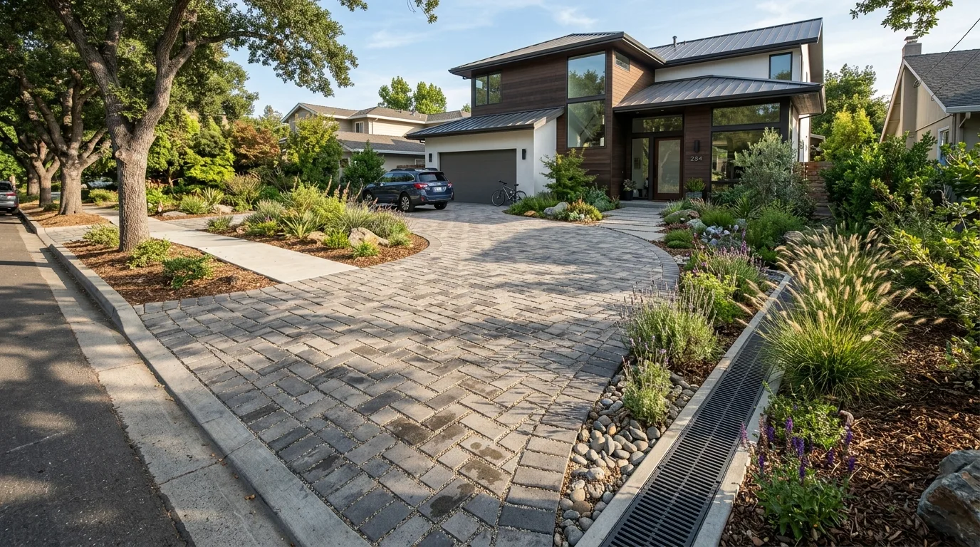 Drainage Swale With Planting